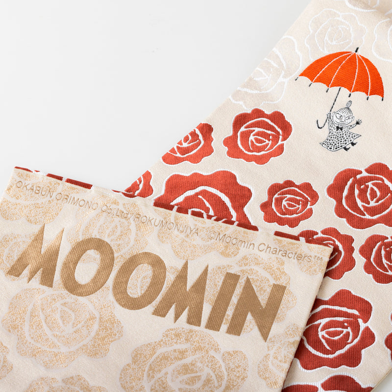 ＜MOOMINコラボ＞西陣織なごや帯「Little My flying over roses」