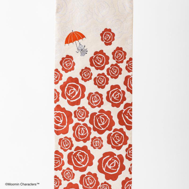 ＜MOOMINコラボ＞西陣織なごや帯「Little My flying over roses」