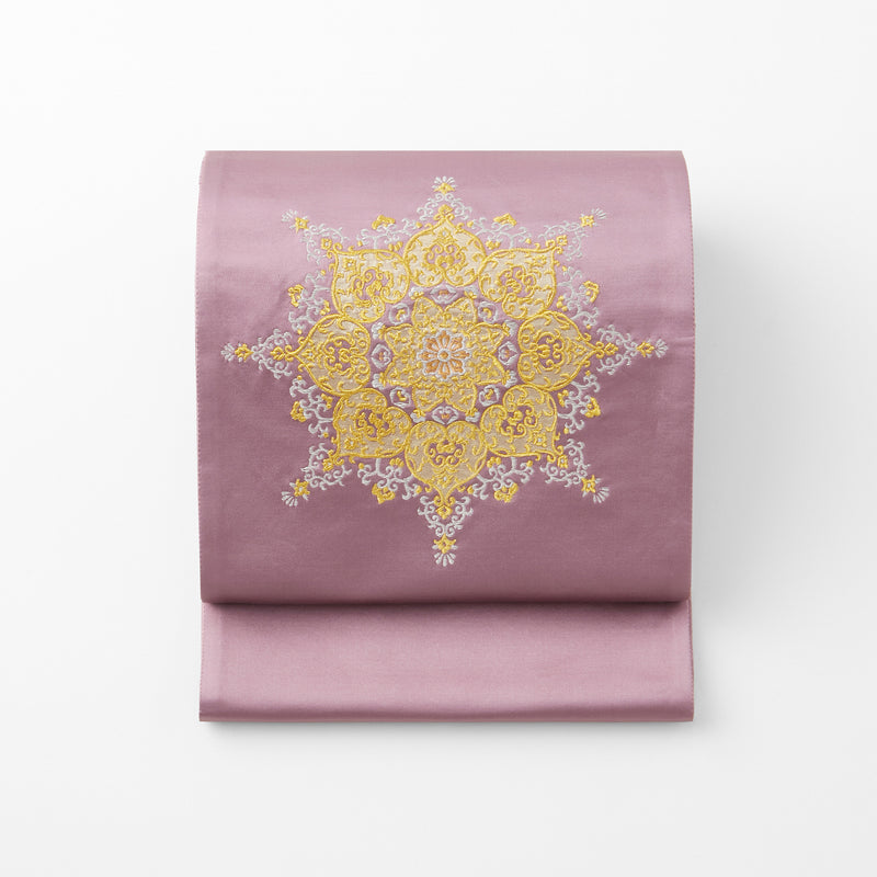 楊貴妃 シンプル 桃 紫 金刺繍 宝相華文 袋帯 西陣織 – ROKUMONJIYA 